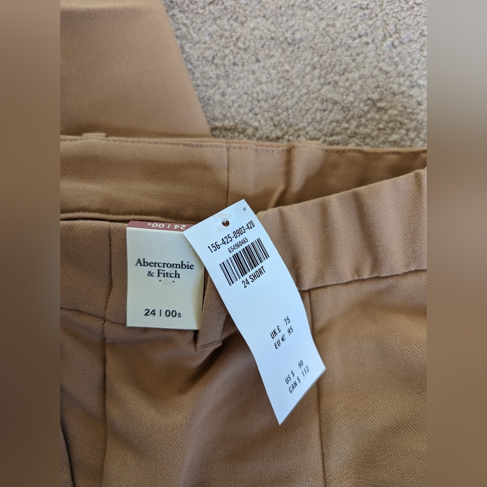 Curve Love A&F Sloane Tailored Pant, Brown 24 SHORT - Picture 6 of 10